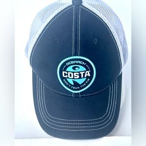 Costa Del Mar Ocearch "Don't fear the Fin" Mesh Back Adj. Trucker Hat NEW OSFM
